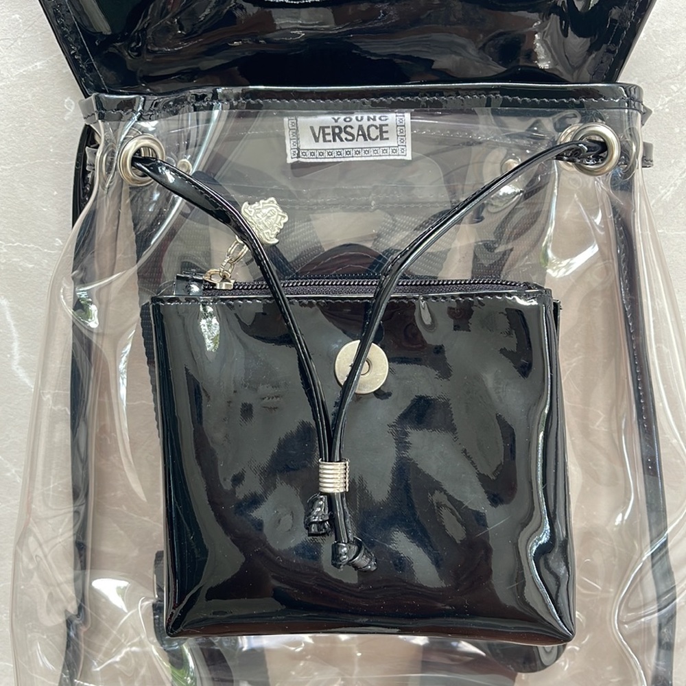 RARE VINTAGE 1990’s Young Versace Transparent Backpack - Picture 9 of 17